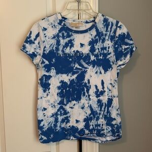 Michael Kors cute blue & white tie dyed tee